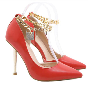 Chain lock drill high heels